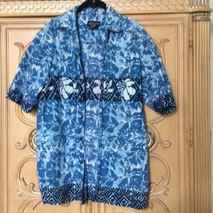 🦋 Faded Glory Tropical button front shirt small